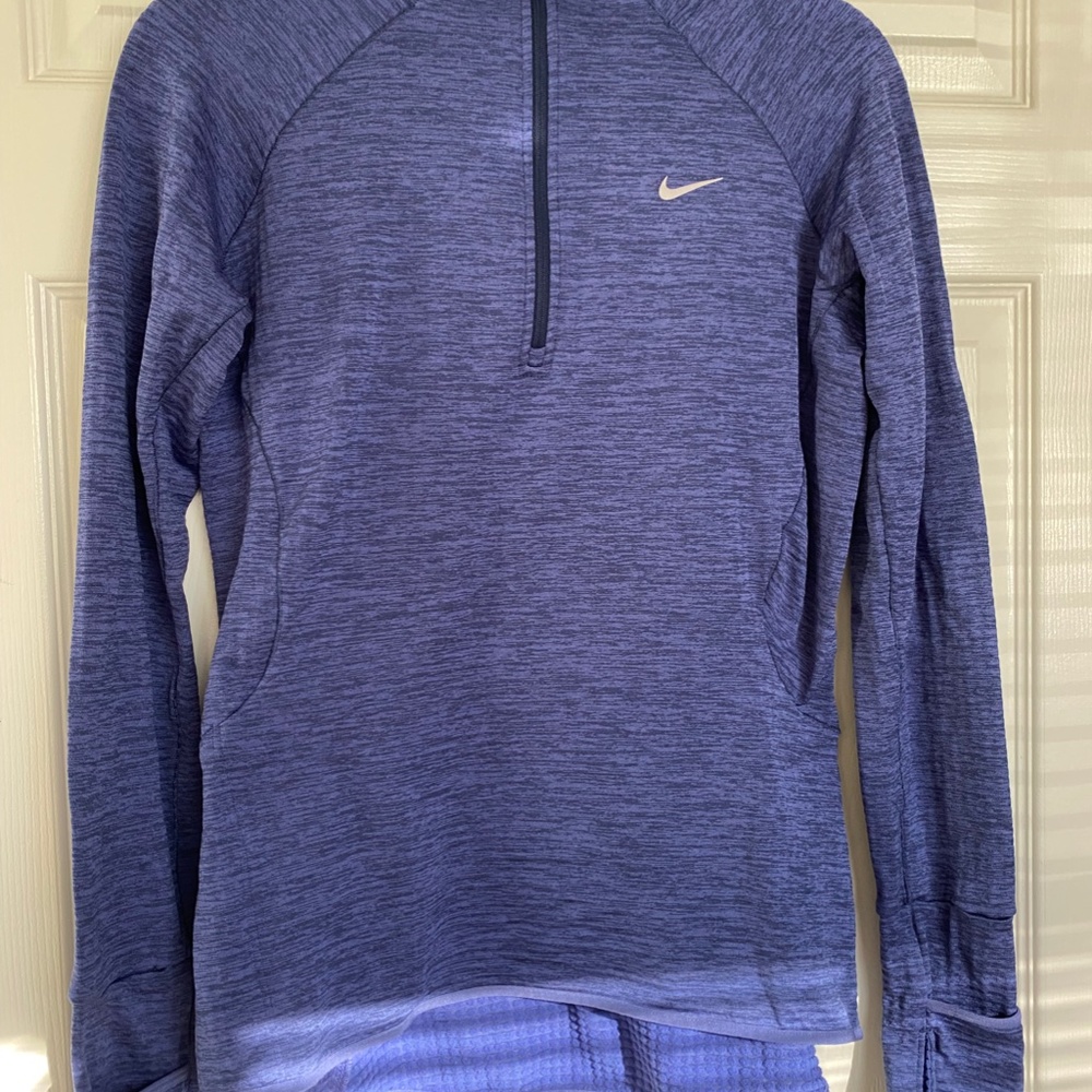 Nike Dri-Fit thermal quarter zip with zip pocket, Purple